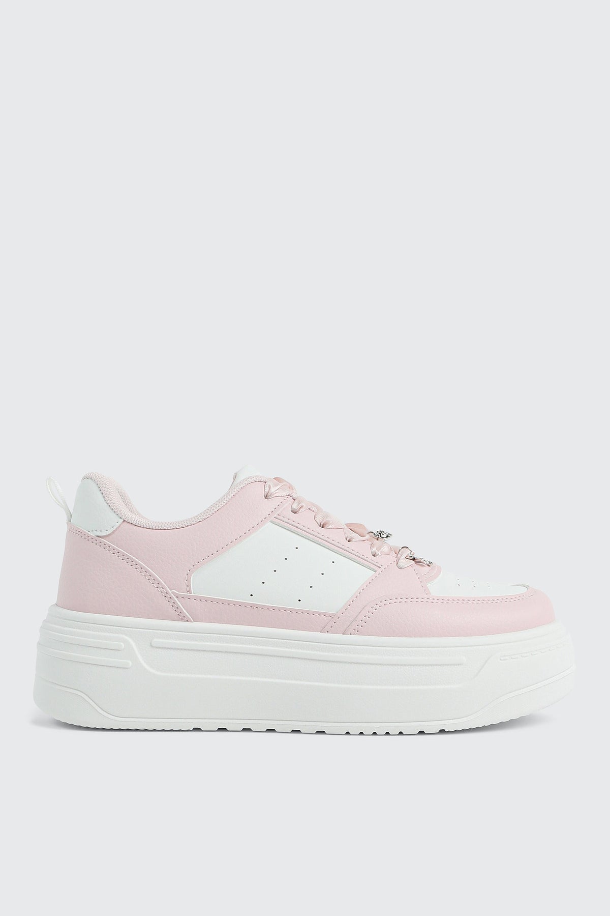 Thick Sole Court Sneakers with Charms