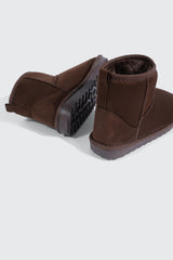 Faux Sheepskin Ankle Boots