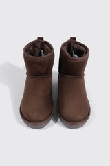 Faux Sheepskin Ankle Boots