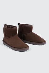 Faux Sheepskin Ankle Boots