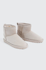 Faux Sheepskin Ankle Boots