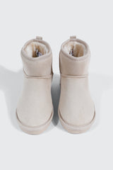 Faux Sheepskin Ankle Boots