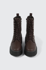 Chunky Lace Up Ankle Boots