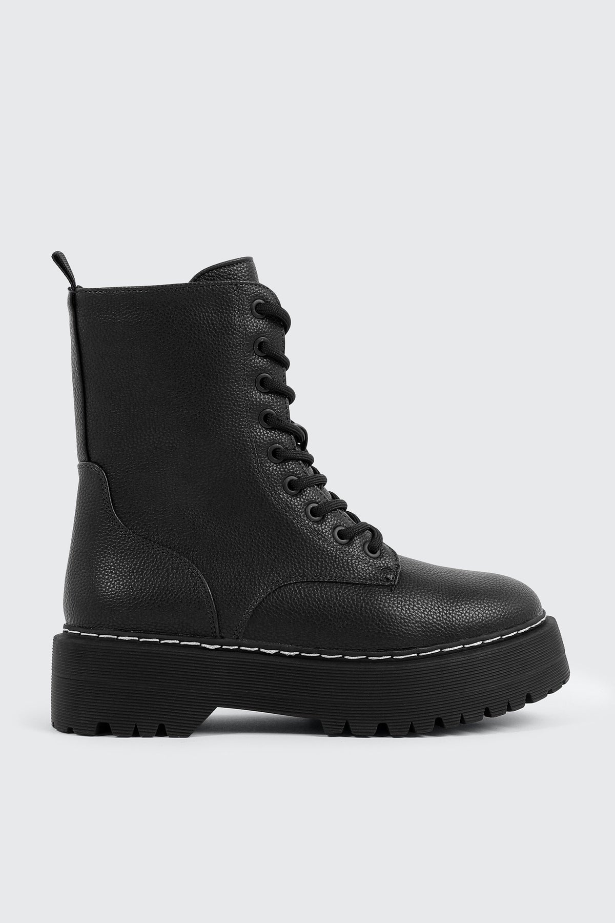 Chunky Lace Up Ankle Boots