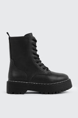 Chunky Lace Up Ankle Boots