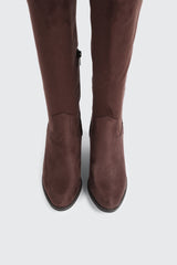 Faux Suede Cowboy Boots