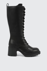 Tall Lace Up Knee High Boots