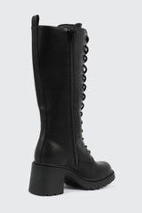 Tall Lace Up Knee High Boots