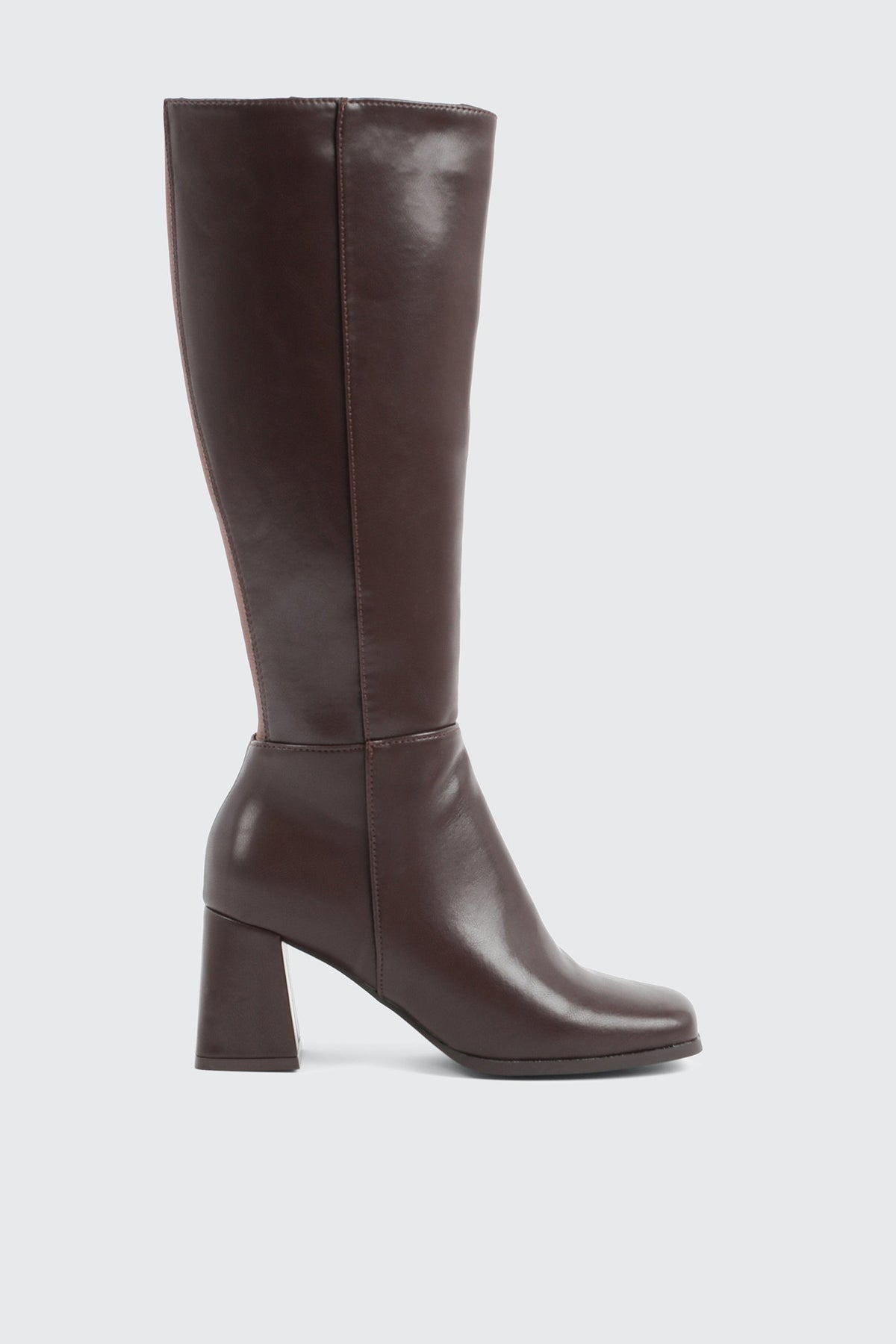 Square Toe Knee High Boots