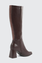 Square Toe Knee High Boots