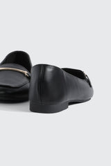 Faux Leather Square Toe Loafers