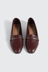 Faux Leather Square Toe Loafers