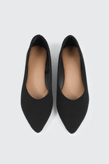 Faux Suede Pointed Toe Flats