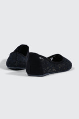 Lace Pointed Toe Flats