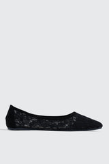 Lace Pointed Toe Flats