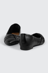 Pleated Pointed Toe Flats