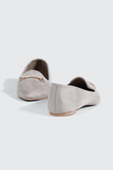 Faux Suede Pointy Toe Flats