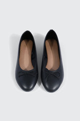 Round Toe Ballet Flats with Bow