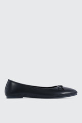Round Toe Ballet Flats with Bow