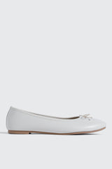Round Toe Ballet Flats with Bow