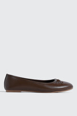 Round Toe Ballet Flats with Bow