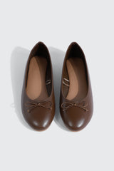 Round Toe Ballet Flats with Bow