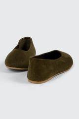 Faux Suede Ballet Flats