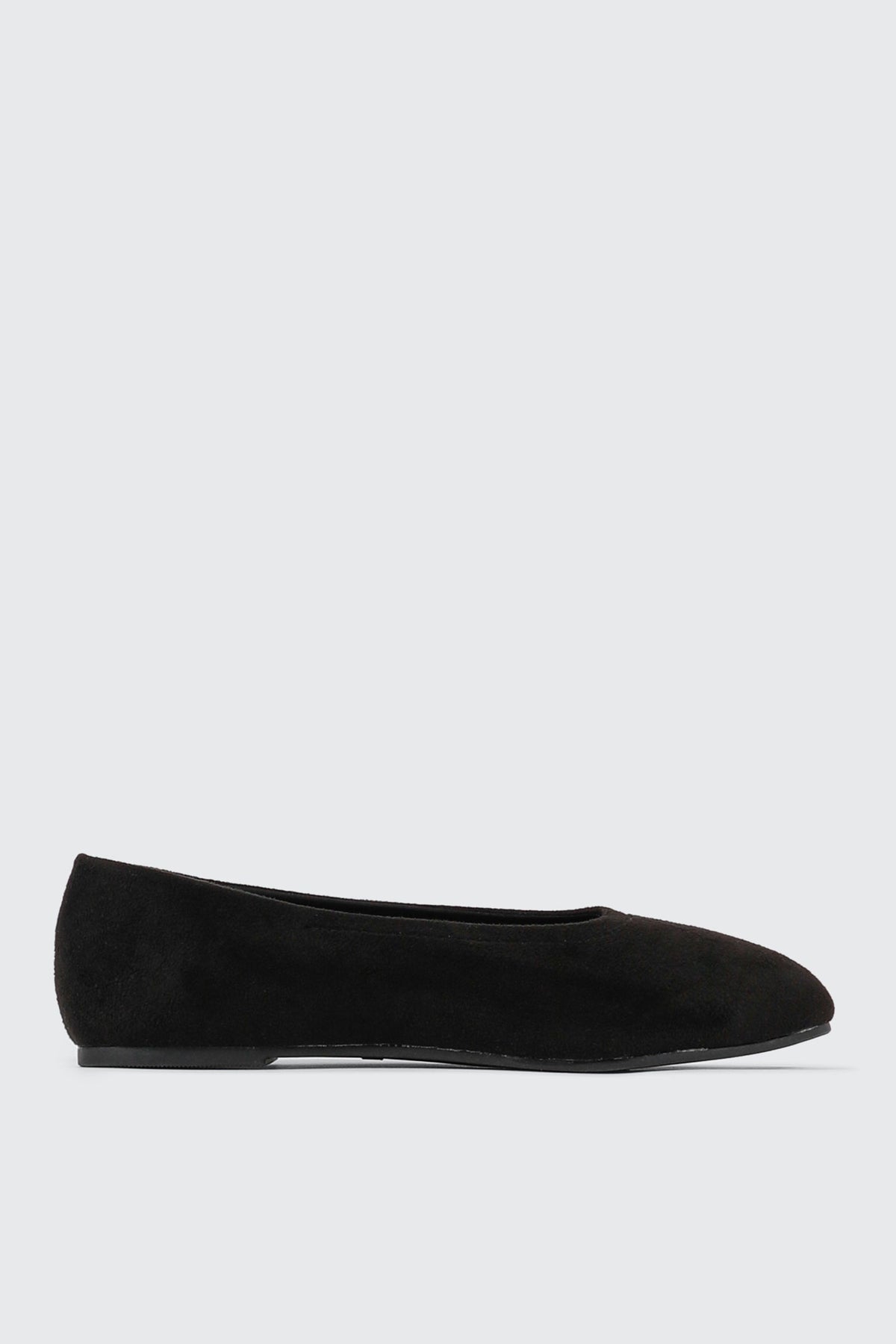 Faux Suede Ballet Flats