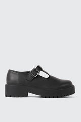 Faux Leather T-Strap Shoes
