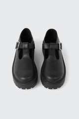 Faux Leather T-Strap Shoes