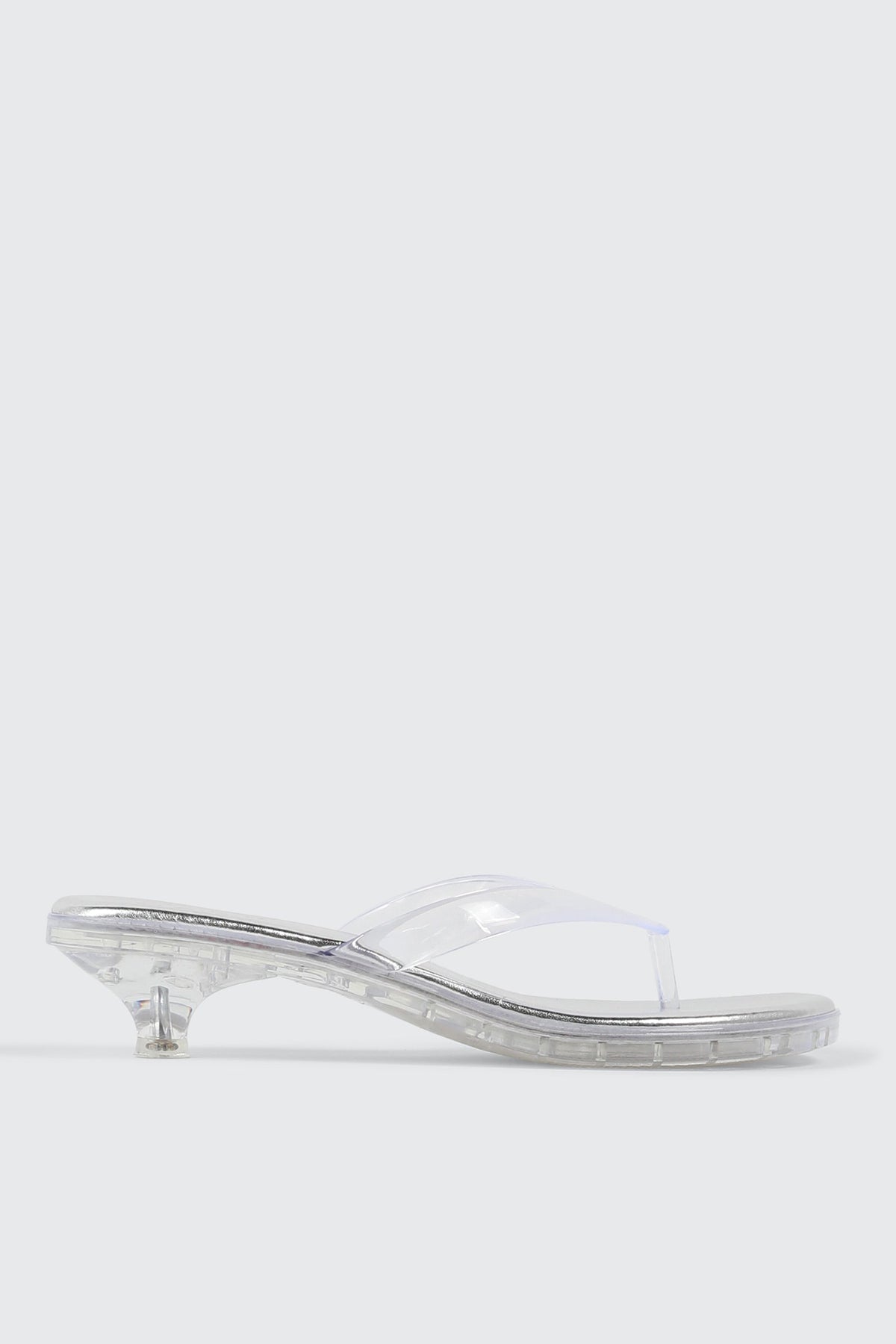 Clear Mule Kitten Heels
