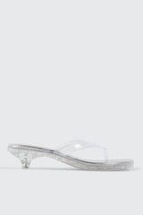 Clear Mule Kitten Heels