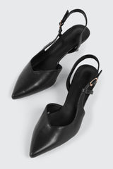 Pointed Toe Slingback Heels