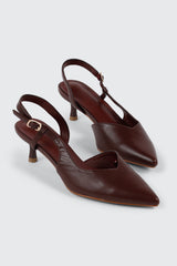 Pointed Toe Slingback Heels