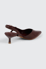 Pointed Toe Slingback Heels