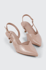 Pointed Toe Slingback Heels