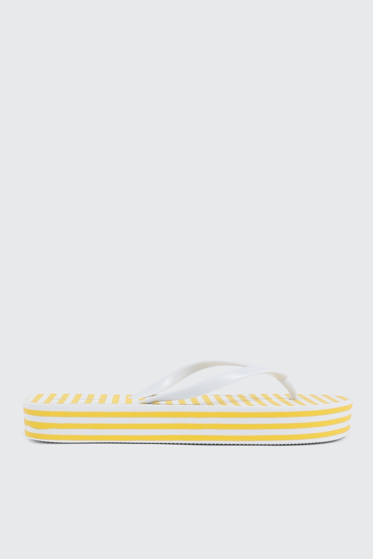 Striped Wedge Flip Flops