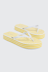Striped Wedge Flip Flops