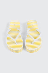 Striped Wedge Flip Flops