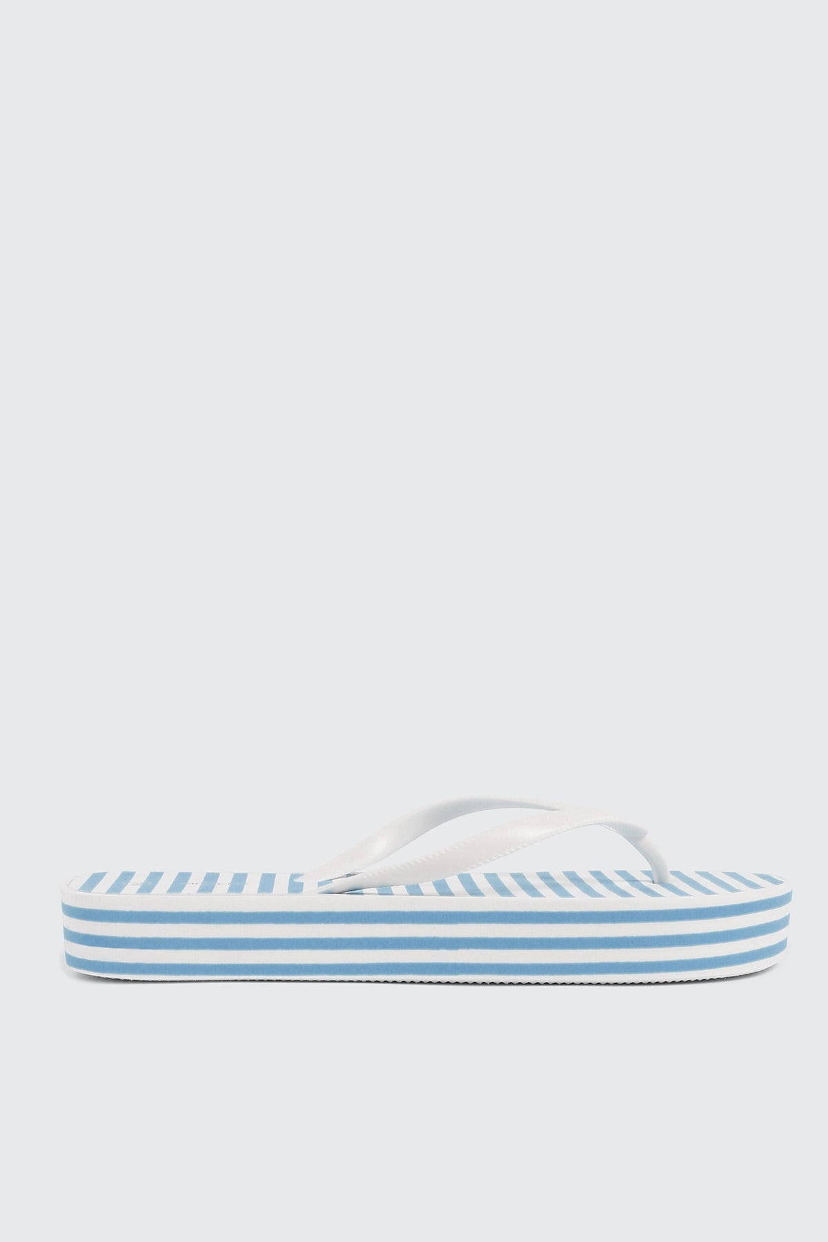 Striped Wedge Flip Flops