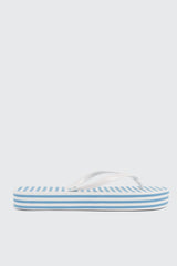 Striped Wedge Flip Flops