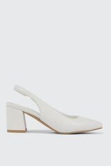 Pointed Toe Slingback Heel Pumps