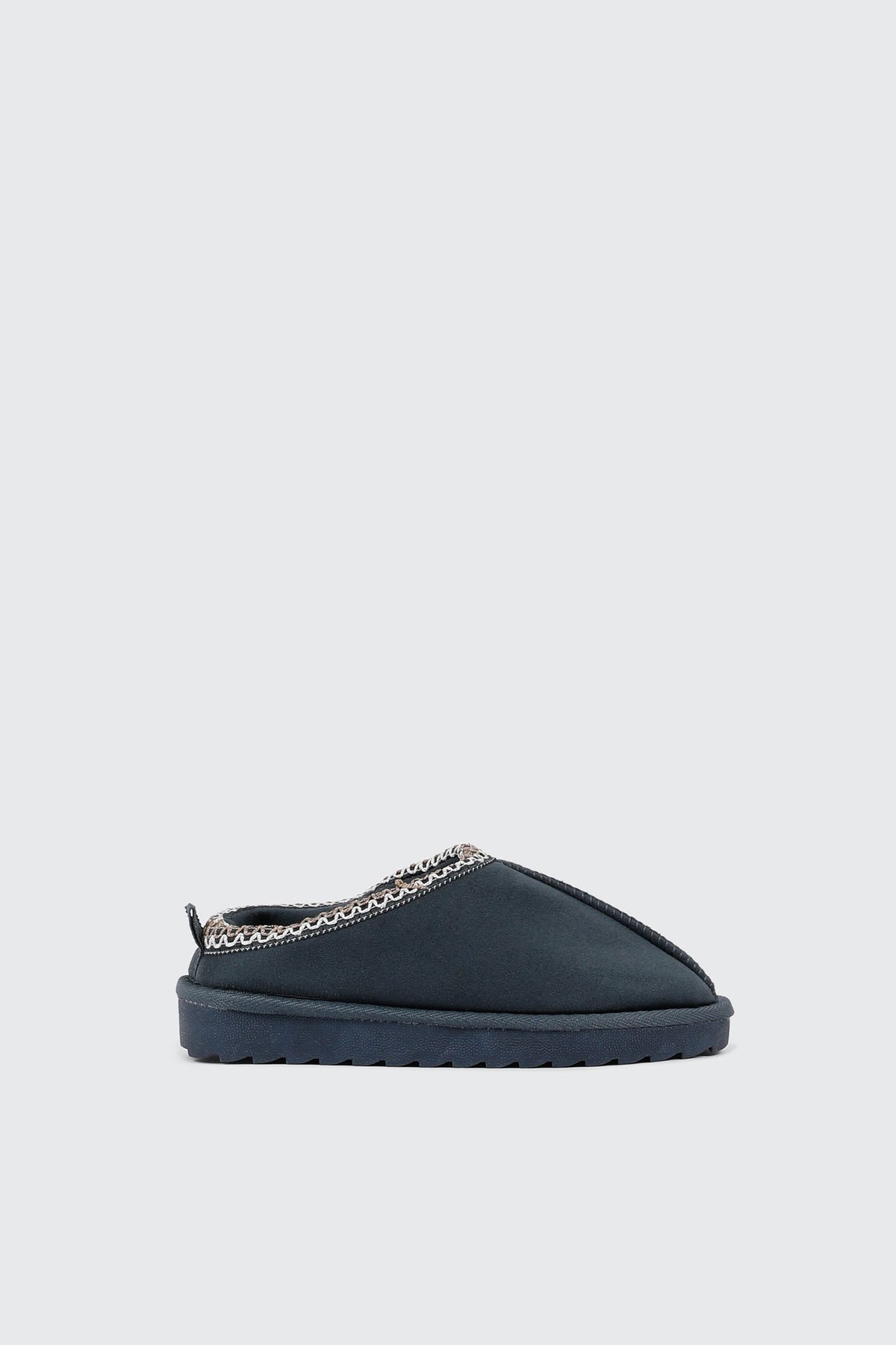 Faux Suede Slip On Mules