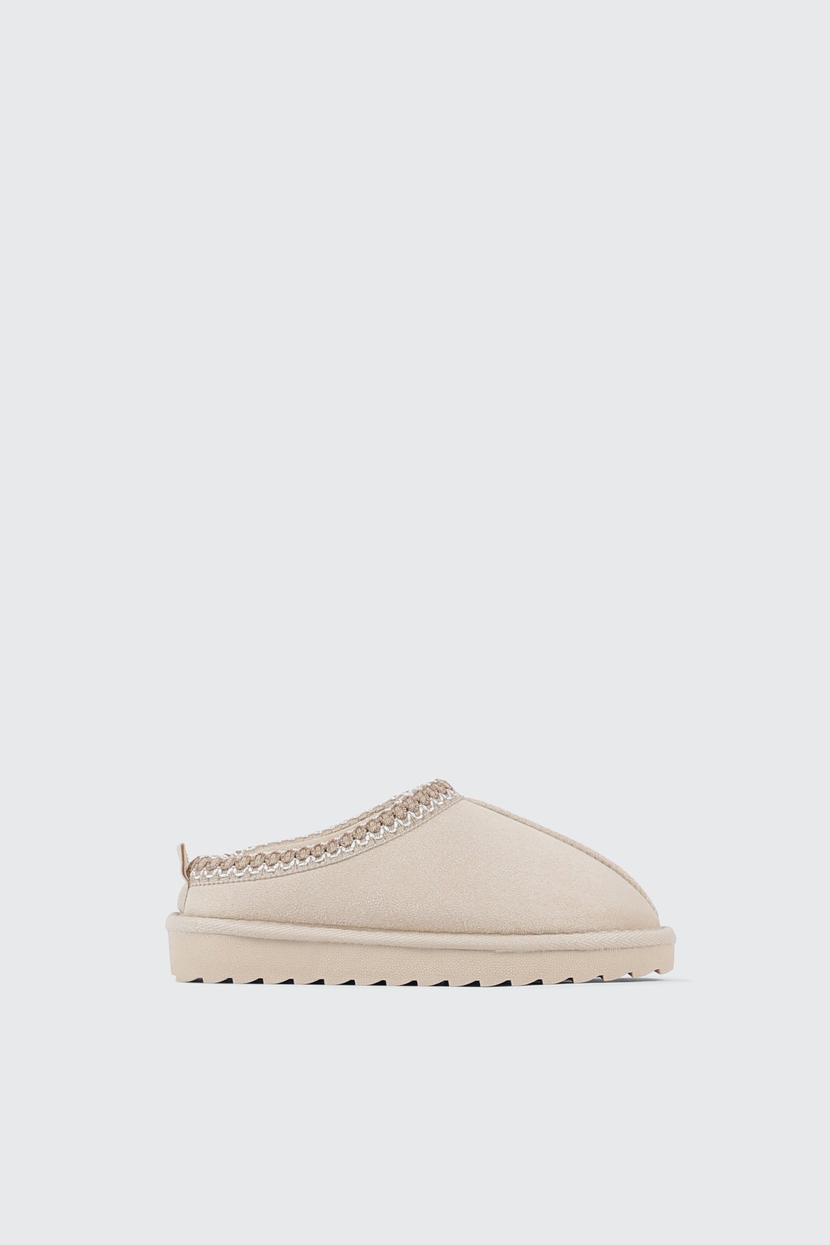 Faux Suede Slip On Mules
