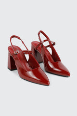 Slingback Block Heel Pumps