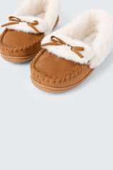 Faux Suede Loafer Slippers