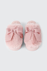 Faux Fur Platform Slippers