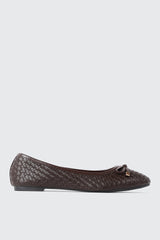 Woven Round Toe Ballet Flats