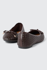 Woven Round Toe Ballet Flats