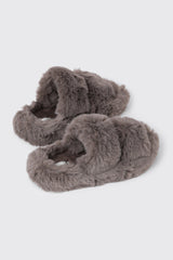 Two Band Faux Fur Slippers